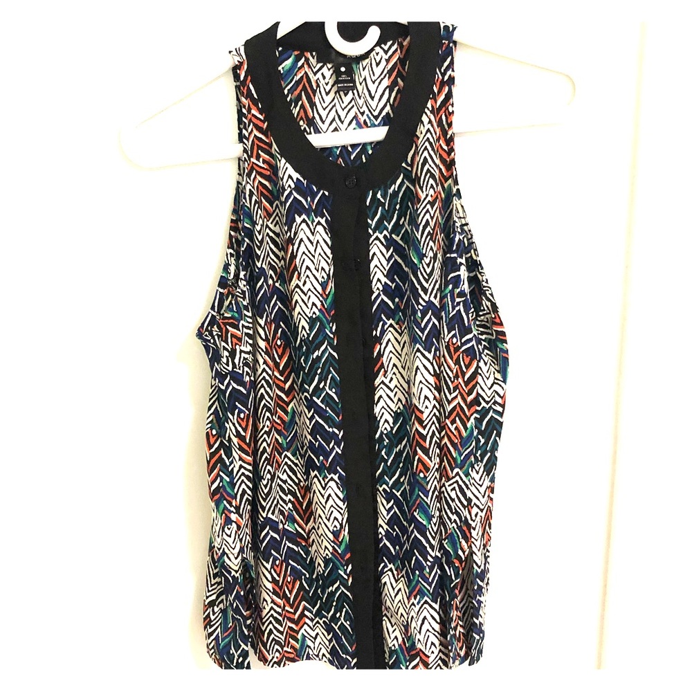 Aqua Sleeveless blouse.